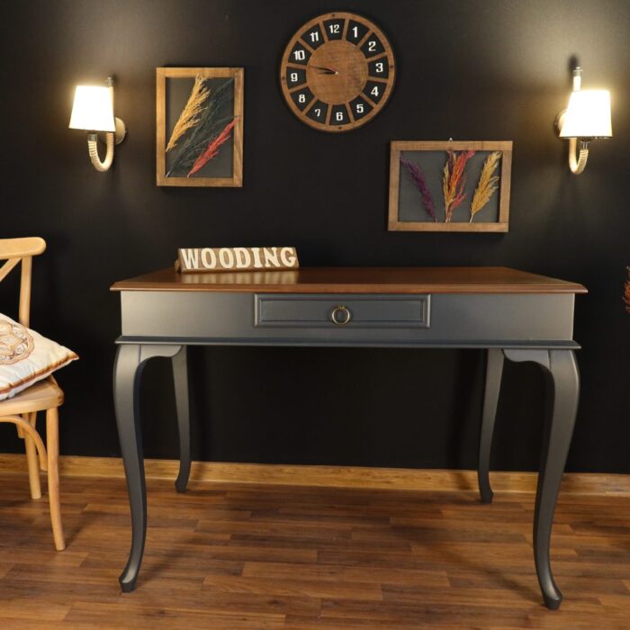 Wooding 100 Cm Masif Antrasit Ceviz Çalışma Masası