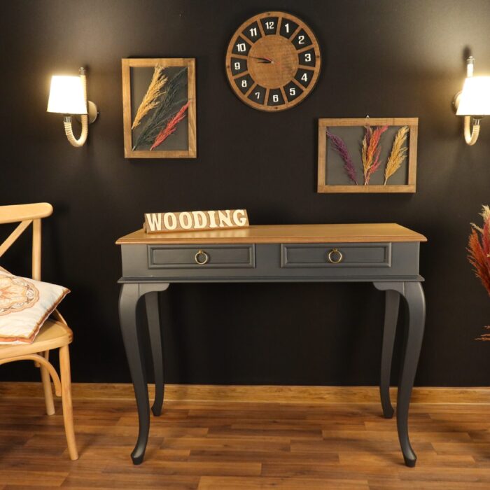 Wooding 100 Cm Masif Antrasit Naturel Dresuar