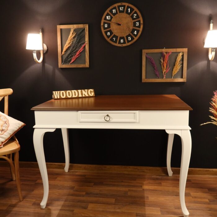 Wooding 120 Cm Masif Beyaz Ceviz Çalışma Masası