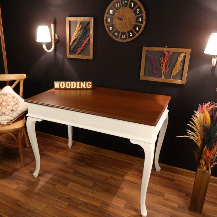 Wooding 120 Cm Masif Beyaz Ceviz Yemek Masası