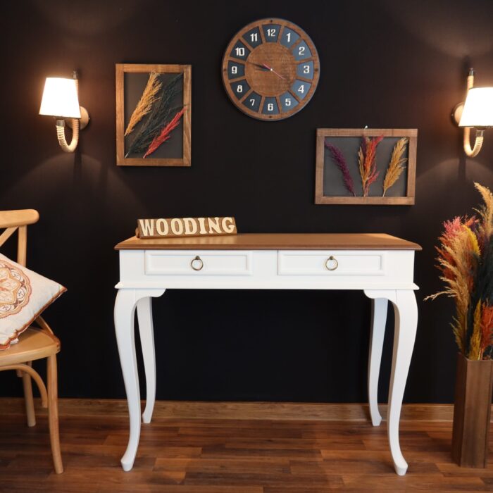 Wooding 120 Cm Masif Beyaz Naturel Dresuar