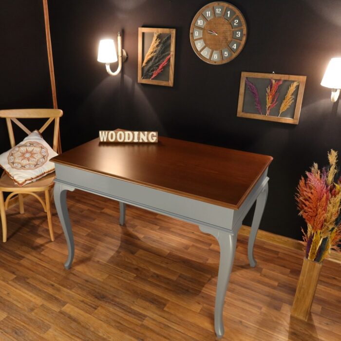 Wooding 120 Cm Masif Gri Ceviz Yemek Masası