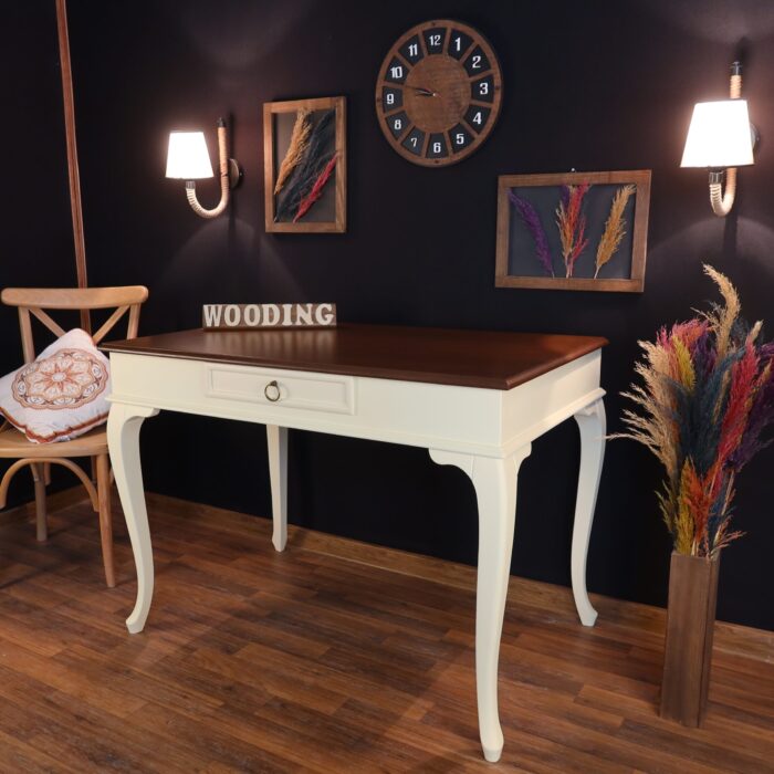 Wooding 100 Cm Masif Beyaz Ceviz Çalışma Masası