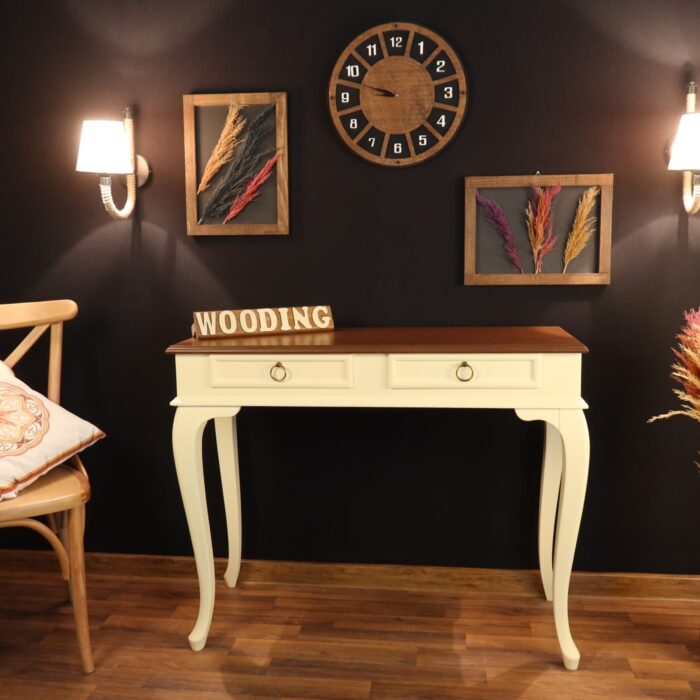 Wooding 120 Cm Masif Krem Ceviz Dresuar