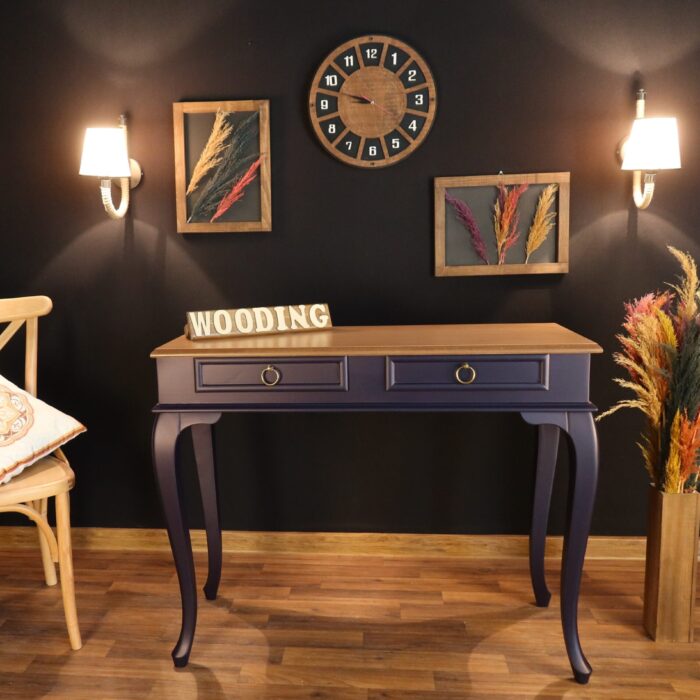 Wooding 120 Cm Masif Lacivert Naturel Dresuar