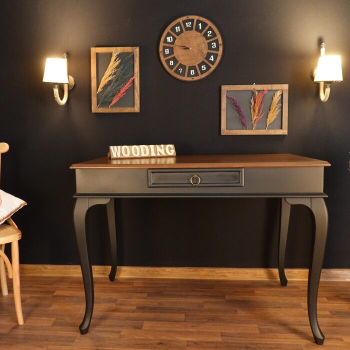 Wooding 100 Cm Masif Siyah Ceviz Çalışma Masası