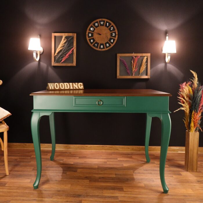 Wooding 120 Cm Masif Yeşil Ceviz Çalışma Masası