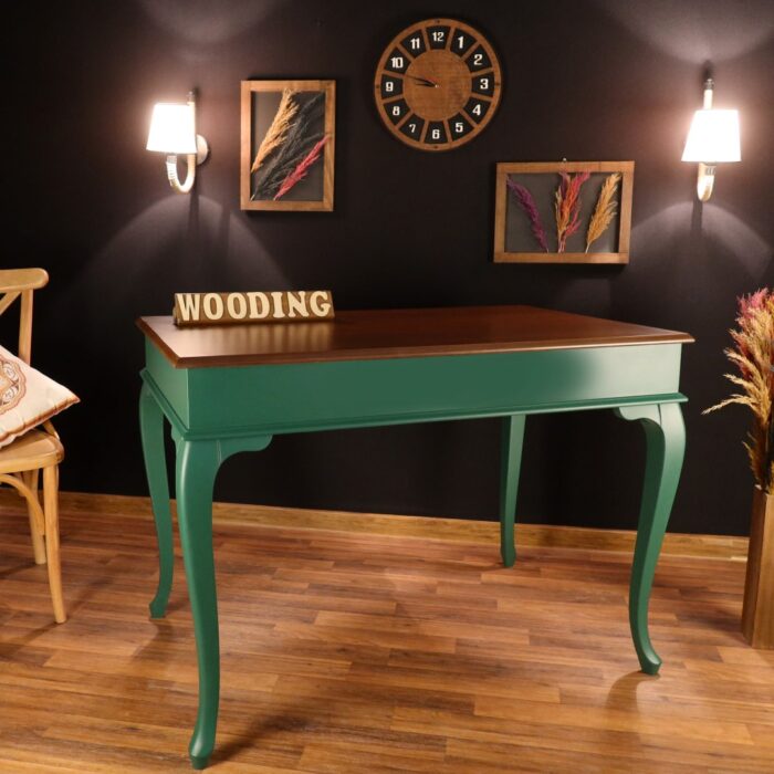 Wooding 120 Cm Masif Yeşil Ceviz Yemek Masası