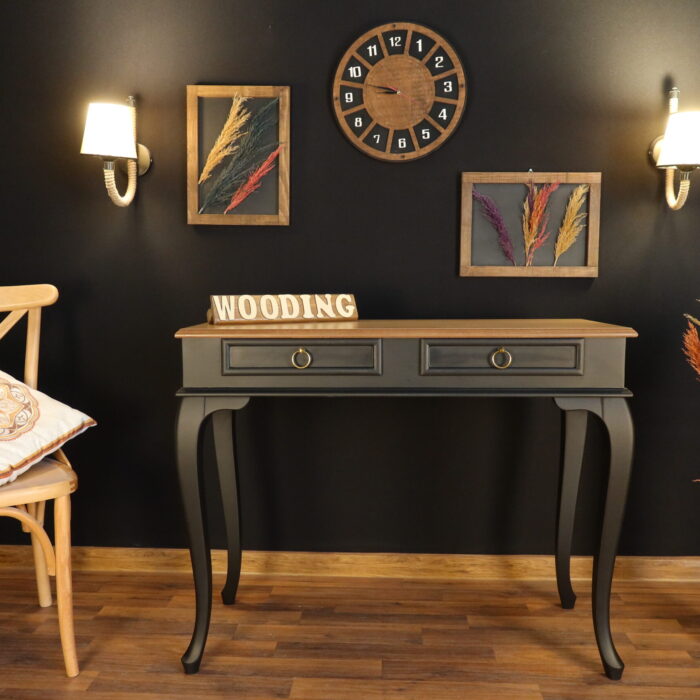 Wooding 120 Cm Masif Siyah Naturel Dresuar