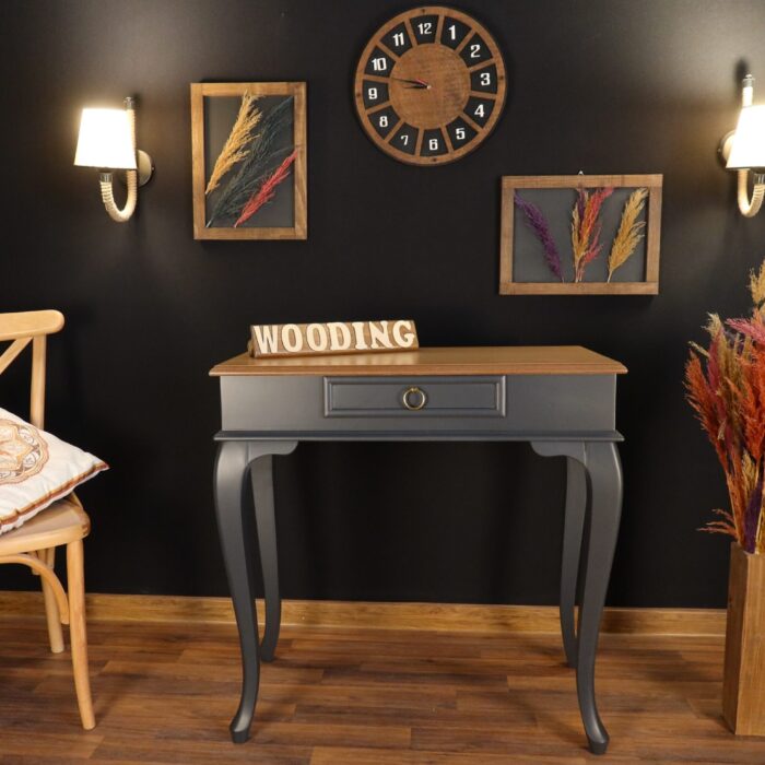 Wooding 80 Cm Masif Antrasit Naturel Dresuar