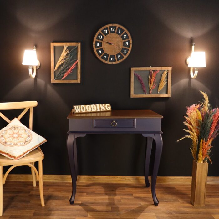 Wooding 80 Cm Masif Lacivert Ceviz Dresuar