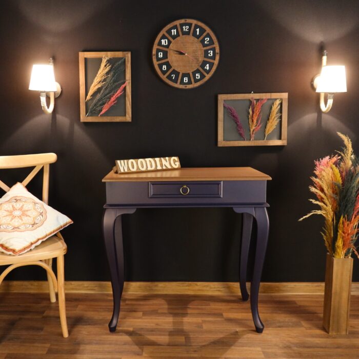 Wooding 80 Cm Masif Lacivert Naturel Dresuar