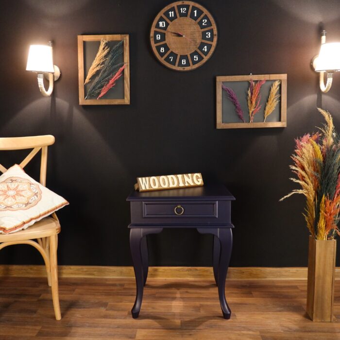 Wooding Masif Lacivert Komodin Telefonluk