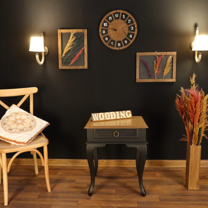 Wooding Masif Siyah Naturel Komodin Telefonluk