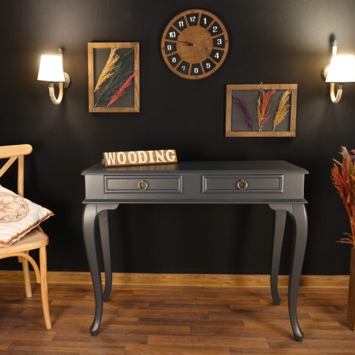 Wooding Mobilya 120 Cm Çekmeceli Masif Antrasit Dresuar