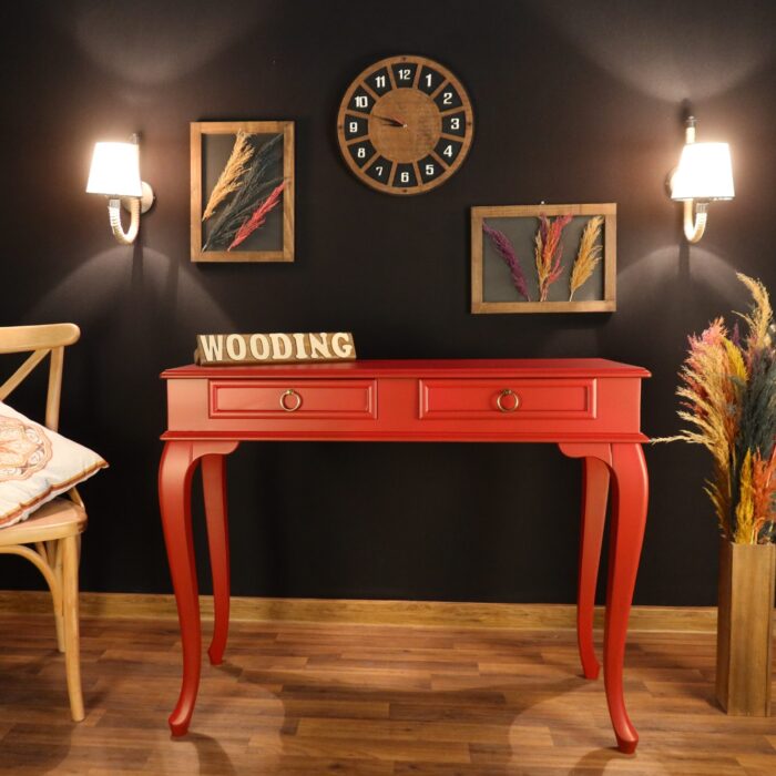 Wooding Mobilya 120 Cm Çekmeceli Masif Kırmızı Dresuar