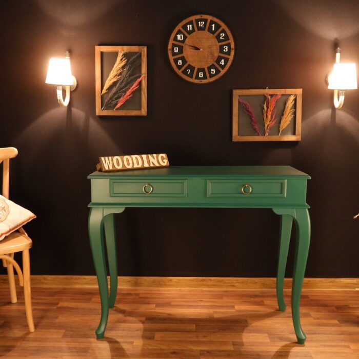 Wooding Mobilya 120 Cm Çekmeceli Masif Yeşil Dresuar