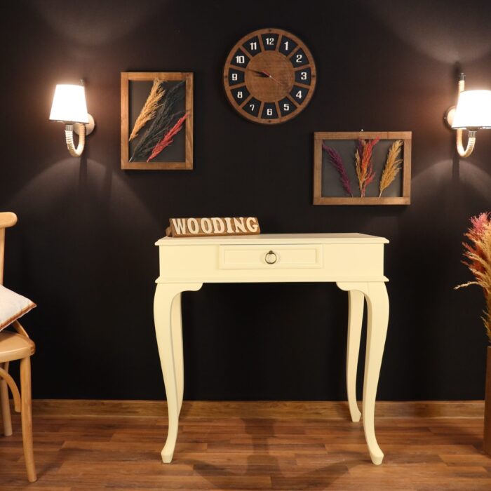 Wooding Mobilya 80 Cm Çekmeceli Masif Krem Dresuar