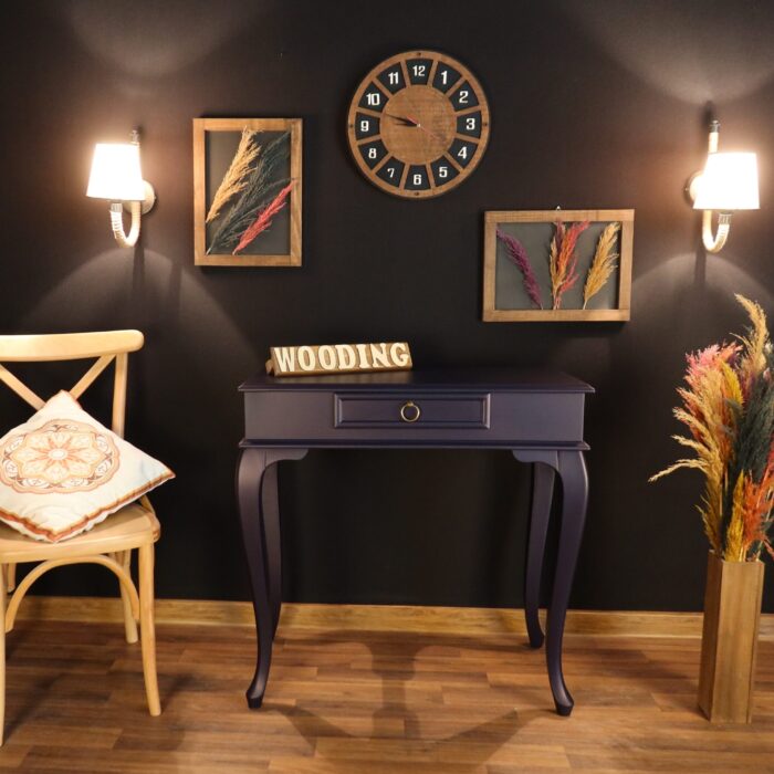 Wooding Mobilya 80 Cm Çekmeceli Masif Lacivert Dresuar